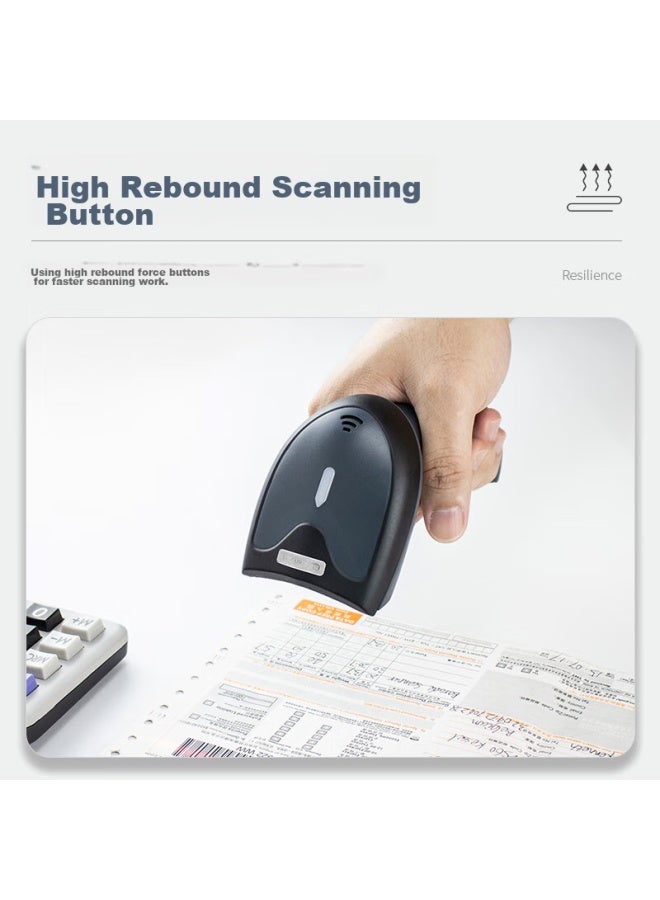 Nteumm Wireless 1d Barcode Scanner For Warehouse, Express Delivery, Product Barcode, Screen Payment Code Scanner, Supermarket Cashier Barcode Scanner W6 - Image 3