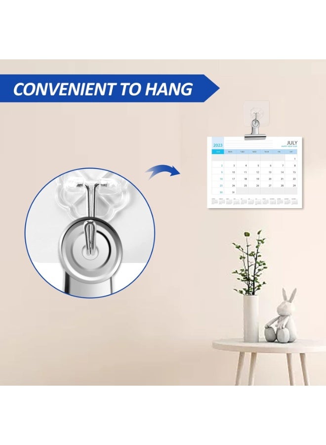 10 Pack Silver Metal Hinge Clips -2 Inch Large Bull Binder Paper Clips Clamp for Office Pictures Photos, Kitchen Food Bags (38mm) - Image 2