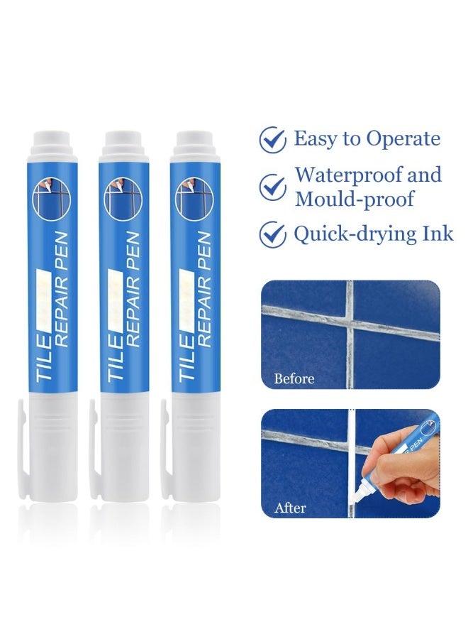 Luckam 3Pack Tile Grout Repair Pen Set - Waterproof, Fast-Drying Grout Sealer & Cleaner for Bathrooms and Kitchens - Grouting Paint Pens for Wall and Tile Repair - Image 5