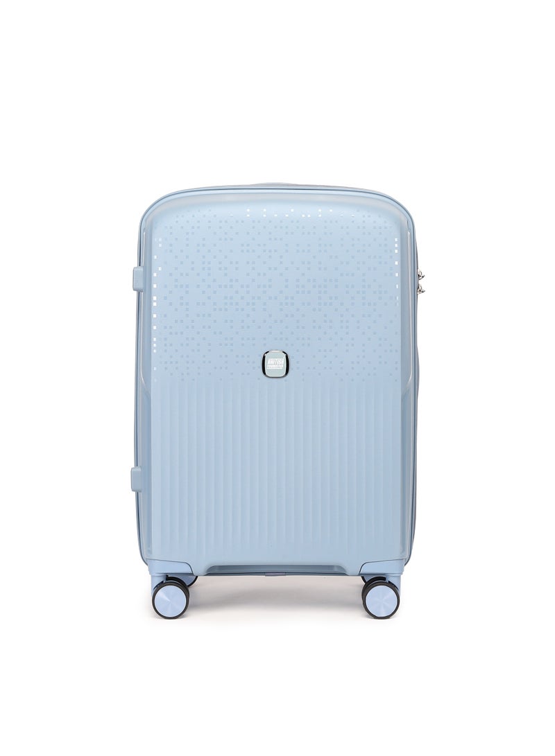 السياحية البريطانية مجموعة حقائب ترولي صلبة مكونة من 3 قطع من البولي بروبيلين بمقاسات 20/24/28 إنش - أزرق رمادي - Image 5