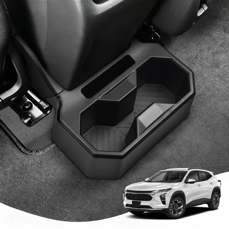 Karltys Car Backseat Cup Holder Fixable Rear Cup Holder Organizer Tray with Tools Interior Accessories Floor Back Seat Cup Holder for Chevy Chevrolet Trax 2024 2025 2026 - Image 2
