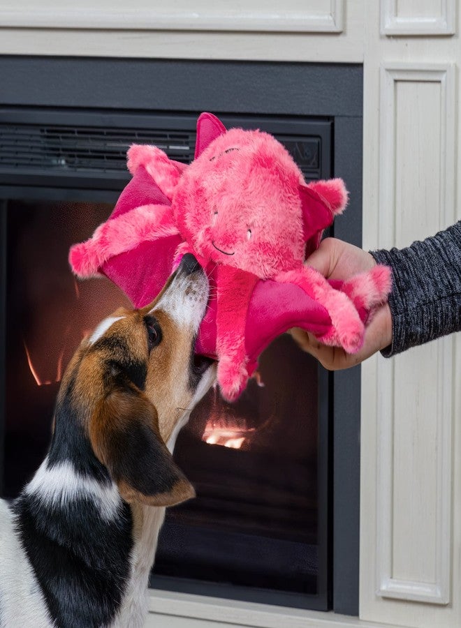 Furhaven Crinkle & Squeaky Plush Dog Toy for Small/Medium Dogs, Washable w/ Ruff Stuff Reinforcement - Kraken the Vampire Squid Plush - Vibrant Pink, One Size - Image 3