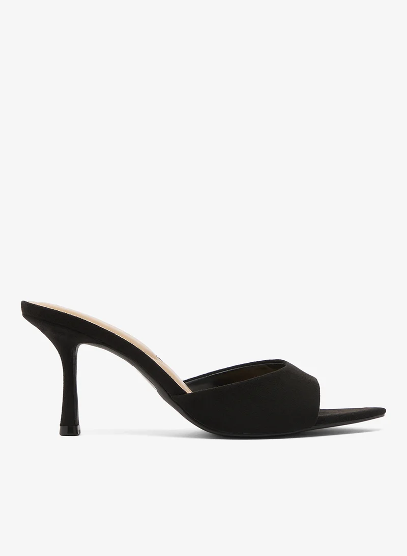 ترافل من نمشي صنادل كلاسيكية بكعب عالٍ من جلد الغزال