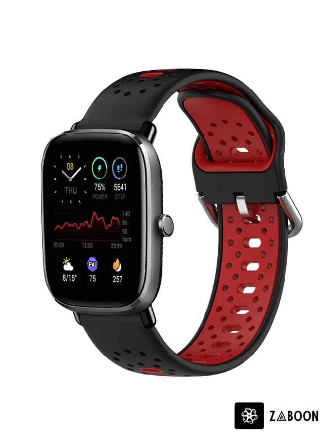 Zaboon Replacement Band For Amazfit GTS 4 Mini 20mm Breathable Two-Color Silicone Watch Band - Image 1