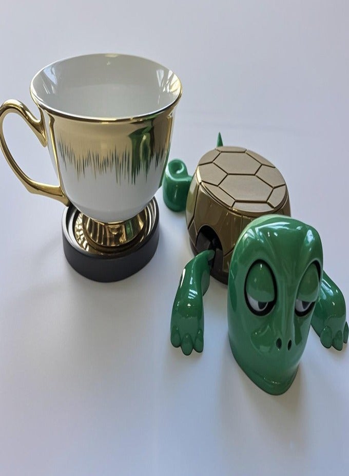 Turtle Fun Expression Coaster Set: With a cork insulation pad, cold drinks will not wet the table, and hot drinks will not burn your hands  - Image 4
