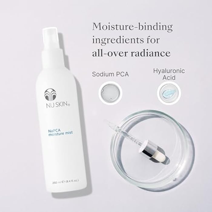 Nu Skin NaPCA Moisture Mist | Revitalizing Moisturizer & Cooling Mist with Hyaluronic Acid | Hydrating Spray for Face, Body & Hair | Sodium PCA for All Skin Types | 8 oz | 1 Pack - Image 5