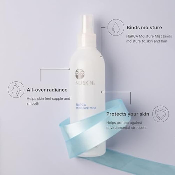 Nu Skin NaPCA Moisture Mist | Revitalizing Moisturizer & Cooling Mist with Hyaluronic Acid | Hydrating Spray for Face, Body & Hair | Sodium PCA for All Skin Types | 8 oz | 1 Pack - Image 3