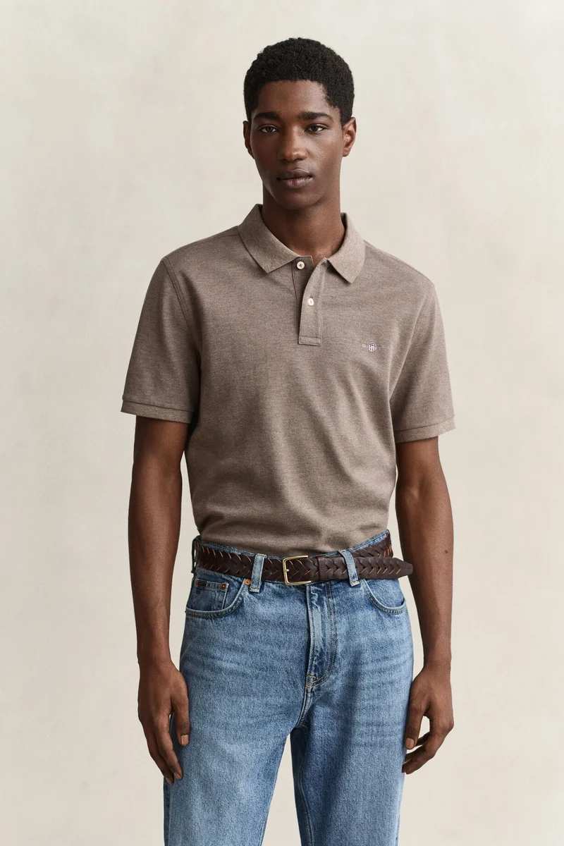 غانت Regular Shield Short sleeve Pique Polo