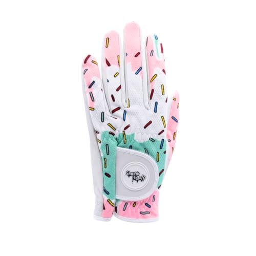 SHANKITGOLF Men’s Left Hand Golf Glove - Cabretta Leather Palm for Soft Tour Feel, Bold Styling - Ice Cream, M/L - Image 4