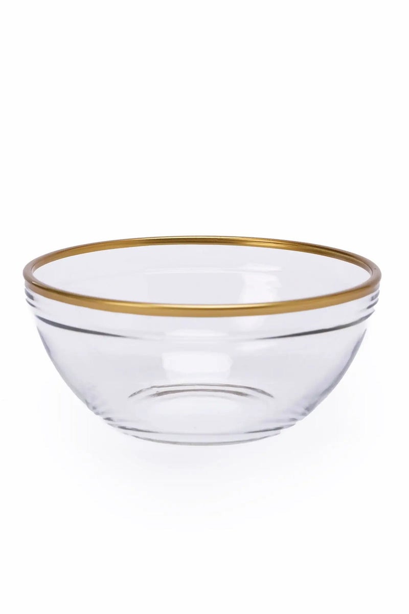 Carina Glass Bowl with Gold Rim (14cm) - Image 1