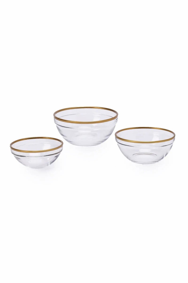 Carina Glass Bowl with Gold Rim (14cm) - Image 3