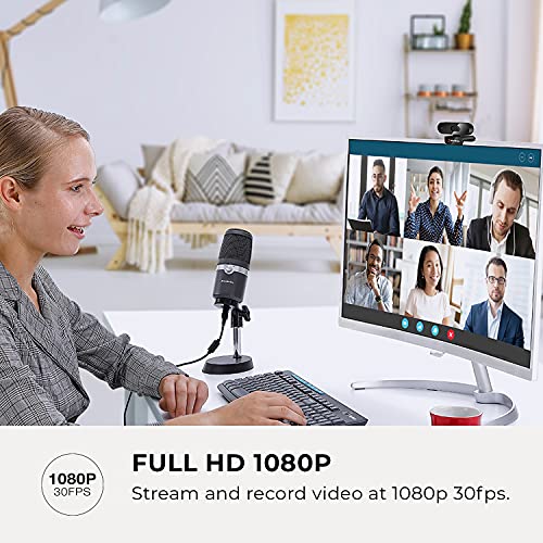 AVerMedia PW310P Webcam - Full 1080p 30fps HD Camera with Autofocus and Dual Stereo Microphones, Work from Home, Remote Learning - NDAA Compliant - Image 4