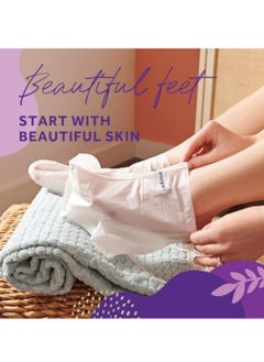 Amope Amopé PediMask 20-Minute Foot Mask, Intensely Moisturizing Socks, Rejuvenates & Soothes, Self-Care, w/ Lavender Oil, Urea, a Blend of Moisturizers & Vitamin Complex for Long Lasting Hydration, 3 pair  - Image 3