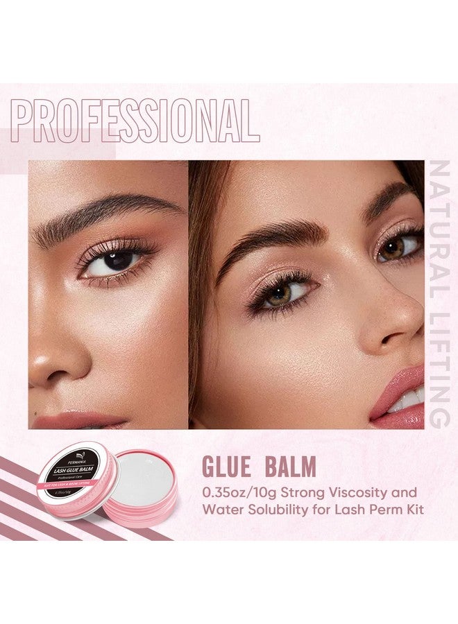 PERMANIA 2023 Lash Lift Balm Water Soluble Silicone Adhesive Strong Viscosity Easy To Use 2 In 1 Premium Formula Large Capacity White Peach - Image 5