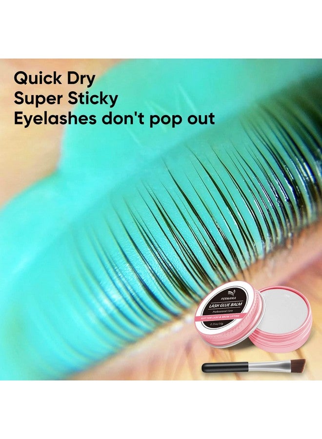 PERMANIA 2023 Lash Lift Balm Water Soluble Silicone Adhesive Strong Viscosity Easy To Use 2 In 1 Premium Formula Large Capacity White Peach - Image 2