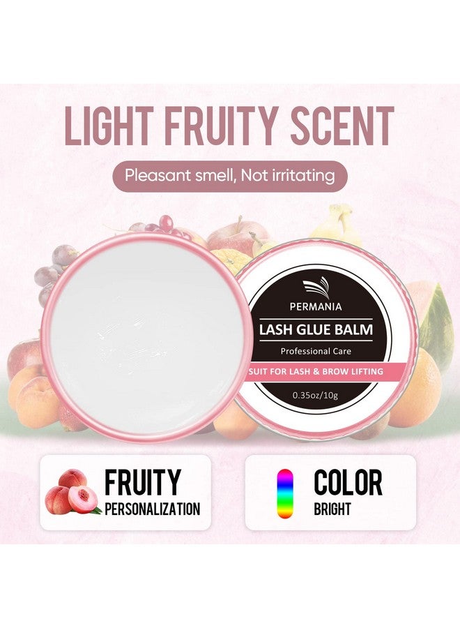 PERMANIA 2023 Lash Lift Balm Water Soluble Silicone Adhesive Strong Viscosity Easy To Use 2 In 1 Premium Formula Large Capacity White Peach - Image 4