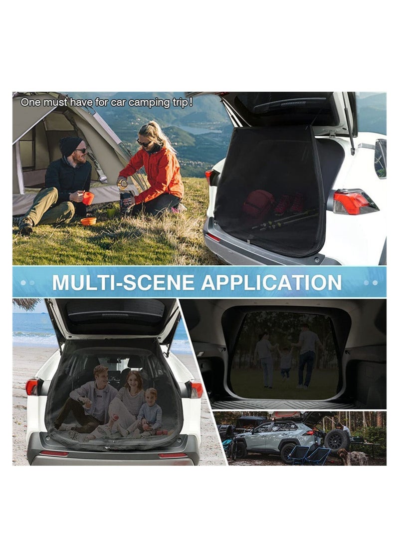 Excefore Car Tailgate Mosquito Net, Car Camping Net, Breathable Mesh Net for Car Tailgate for UV Sun Protection Ventilation Mesh Closed by Zipper, Magnetic Suction for SUV MPV Camping Self Drive Trip, L - Image 3
