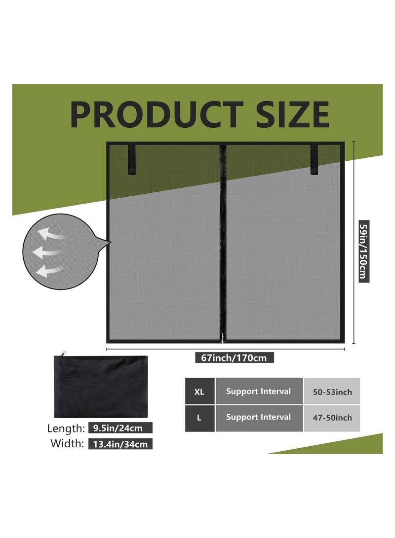 Excefore Car Tailgate Mosquito Net, Car Camping Net, Breathable Mesh Net for Car Tailgate for UV Sun Protection Ventilation Mesh Closed by Zipper, Magnetic Suction for SUV MPV Camping Self Drive Trip, L - Image 4