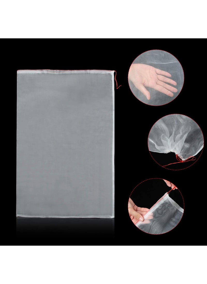 Shappy 6 Pcs Garden Plant Fruits 34 x 23 Ft Netting Insect Bird Barrier Mesh Protection Netting Covers Bags with Drawstring Fruit Tree Flower Vegetables Net Protecting Plant 6 Pieces 413 x 276 Inch  - Image 2