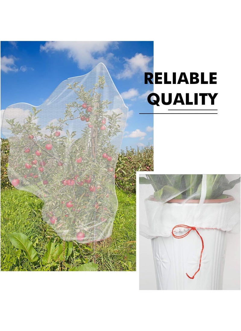 Shappy 6 Pcs Garden Plant Fruits 34 x 23 Ft Netting Insect Bird Barrier Mesh Protection Netting Covers Bags with Drawstring Fruit Tree Flower Vegetables Net Protecting Plant 6 Pieces 413 x 276 Inch  - Image 4