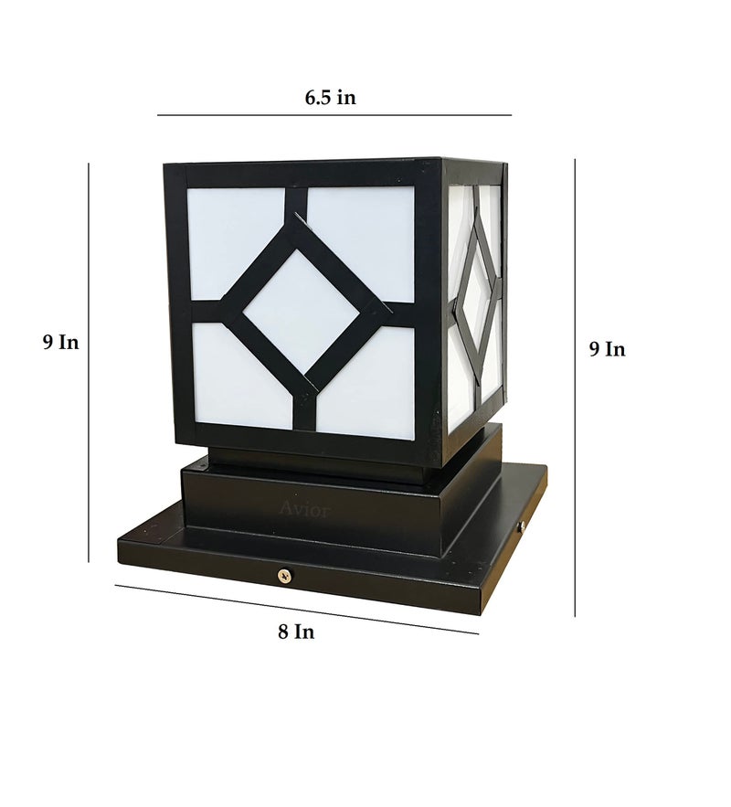 BrightLyt Metal, Acrylic Gate Lights for Outdoor Waterproof, Gate Lamps for Main Gate, Pillar Light, Farmhouse Gate Lamps and Decorative Wall Lamps Gate Light (GL17 Black, Pack of 1) - Image 5