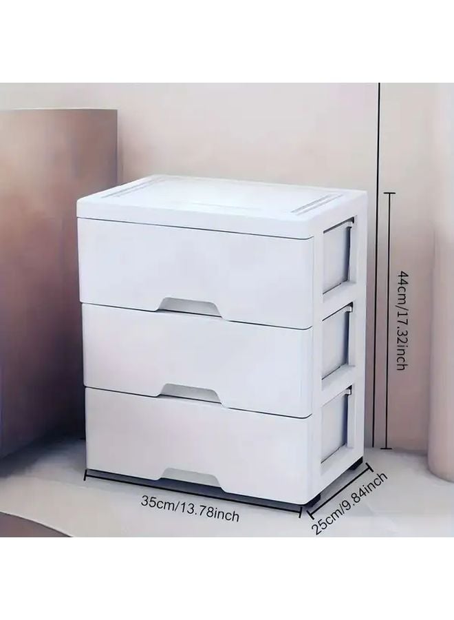 5 Tier White Storage Cabinet Large Capacity Organizer For Bedroom Bathroom Office - Image 3