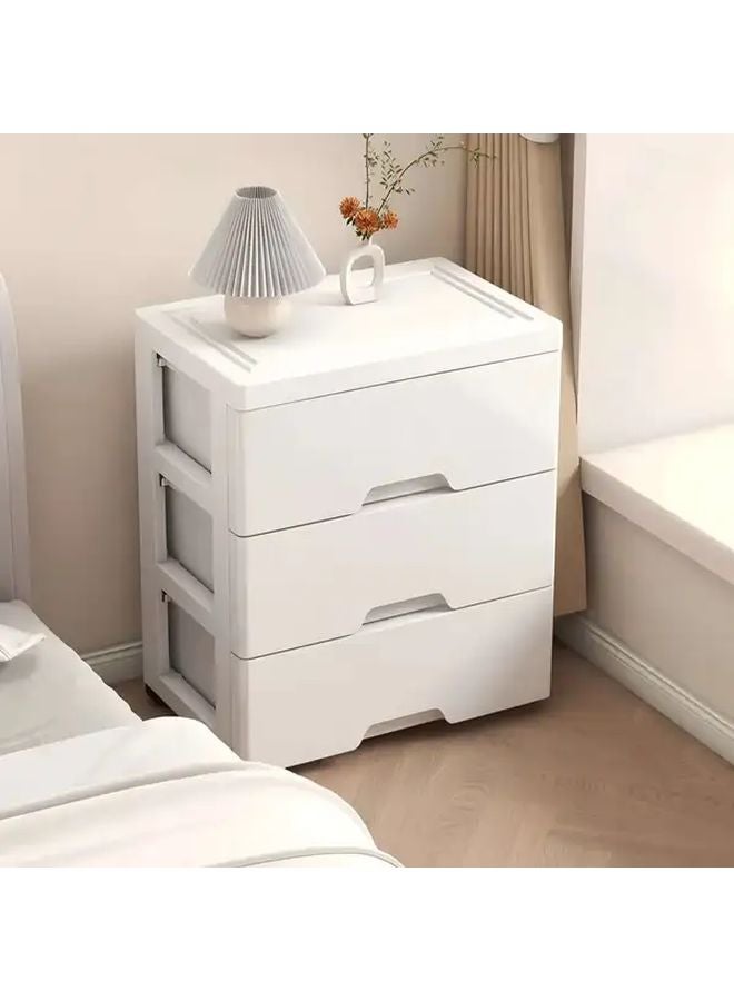 5 Tier White Storage Cabinet Large Capacity Organizer For Bedroom Bathroom Office - Image 4