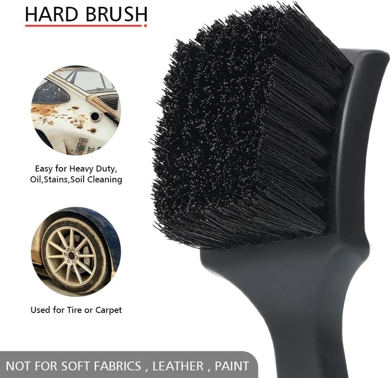 SWAMINE Car Detailing Brush Set - 4-Piece Kit for Interior & Exterior Cleaning - Premium Car Wash Brush for Professional Results ﻿car Duster Interior (3PCSBRUSH+1BRUSH) - Image 3