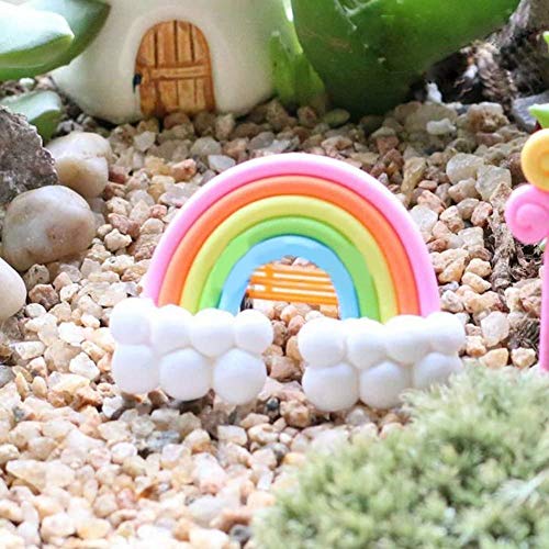 Krisah Resin Miniature Garden Ornaments Kit or DIY Fairy Garden Dollhouse Decor Landscaping Decor - 50 pieces - X-Small, Multicolor - Image 4
