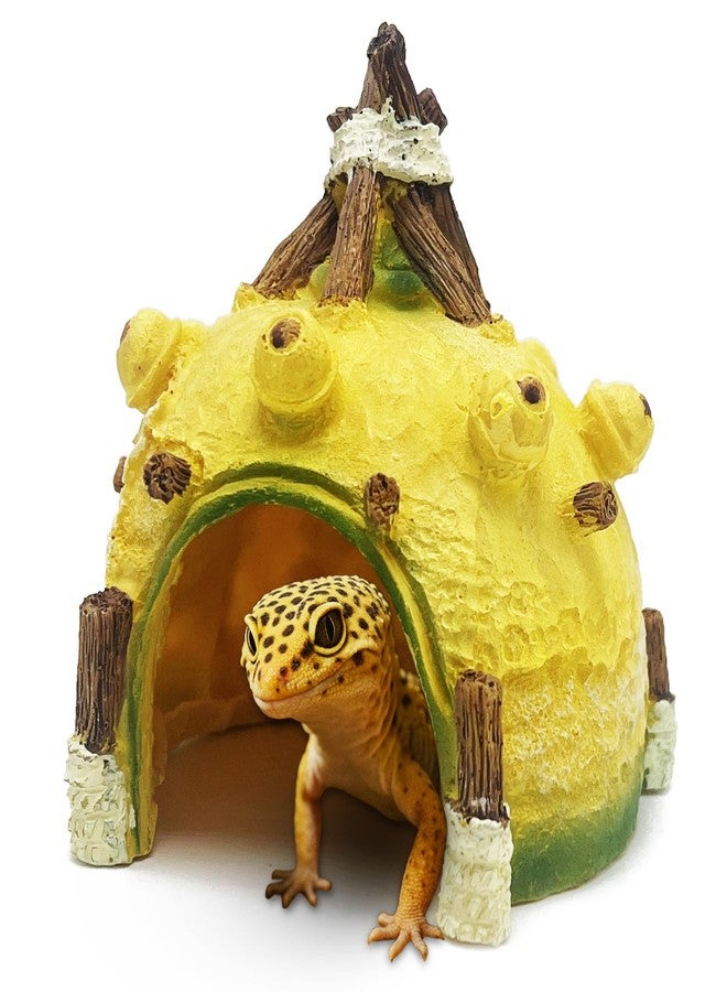 Kocris Casa Gecko Reptile Hide Leopard Geckos Bearded Dragon Small Caves Pitaya Decoration Lizard Crested Hideout Tank Accessories Snake Décor Amphibian Habitat - Image 1