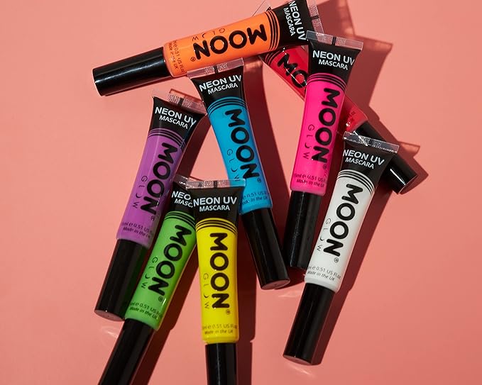 Moon Glow Neon UV Mascara Choose from 8 colours Glows brightly under UV Lighting Set of 8 - Image 4