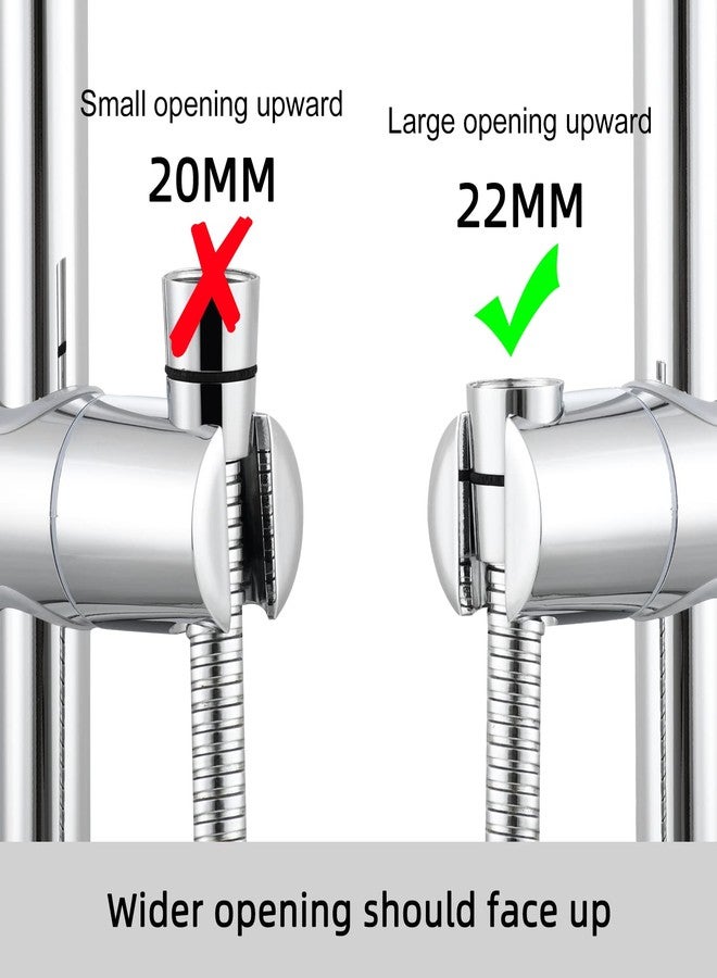 Tecmolog Drill Free Shower Slide Bar ABS Plastic Height/Angle Adjustable Shower Rail Suction with Dish Chrome, BC4044 - Image 3