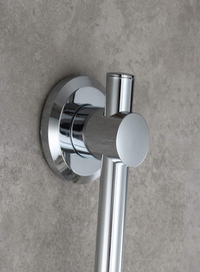 Tecmolog Drill Free Shower Slide Bar ABS Plastic Height/Angle Adjustable Shower Rail Suction with Dish Chrome, BC4044 - Image 4
