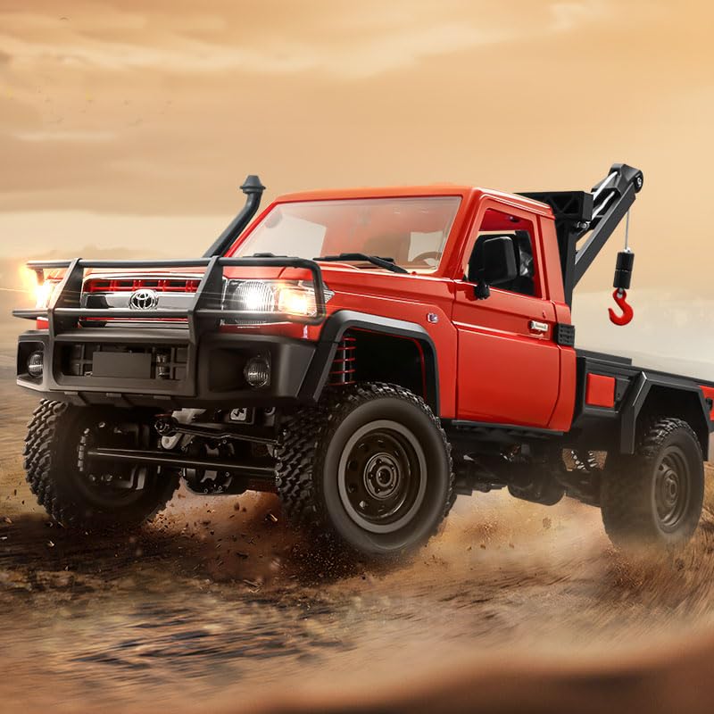 ARRIS شاحنة تسلق الصخور ARRIS MN82T 112 RC مع خطاف رافعة تويوتا LC794WD سيارة RC على الطرق الوعرة مع أضواء LED 24GHz تحكم كامل النسبي RTF هدية مركبة لعب - Image 1