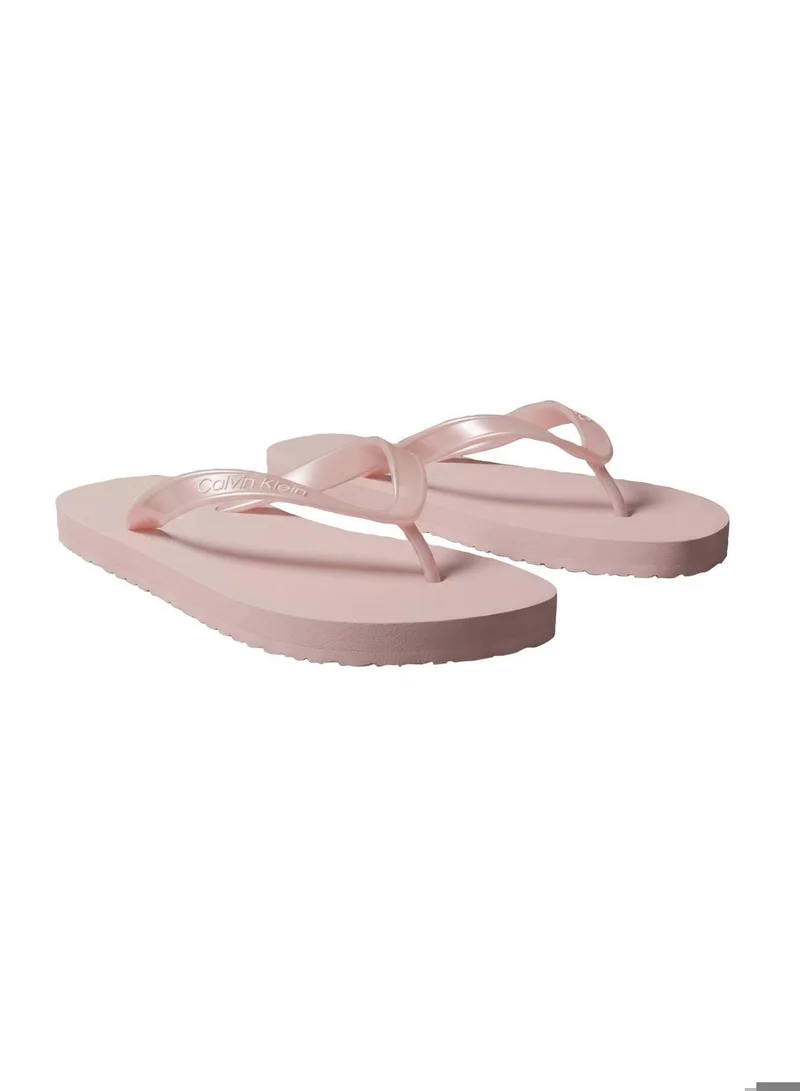 CALVIN KLEIN Potpourri Arwa - Metallic Pearlised Flip Flops for Women | Best Price UAE
