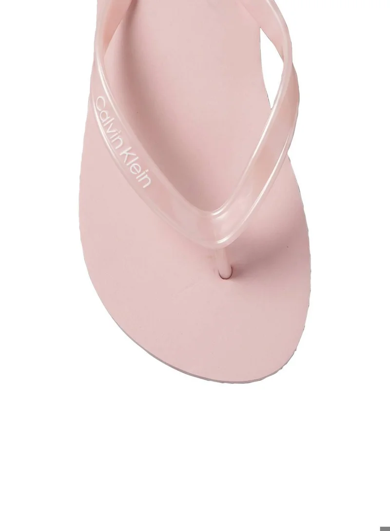 CALVIN KLEIN Potpourri Arwa - Metallic Pearlised Flip Flops for Women | Best Price UAE