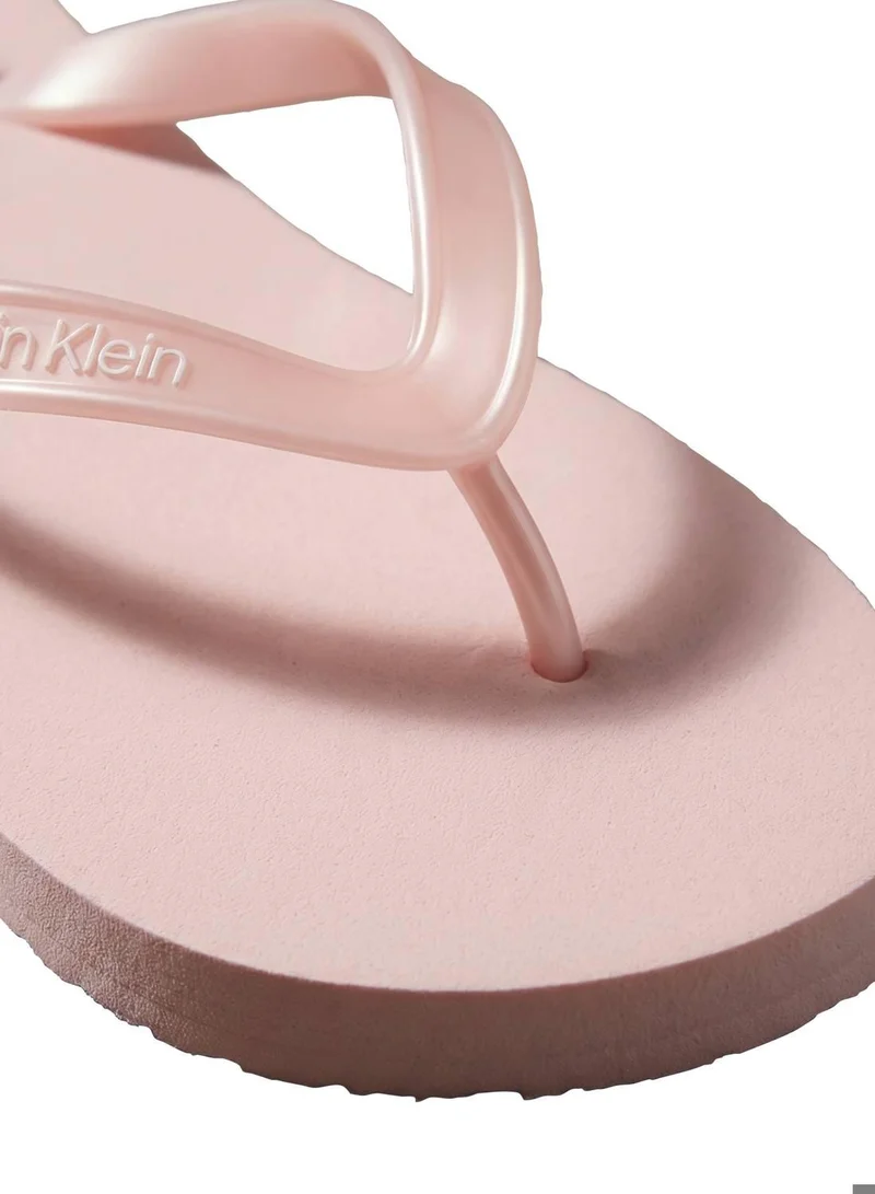 CALVIN KLEIN Potpourri Arwa - Metallic Pearlised Flip Flops for Women | Best Price UAE