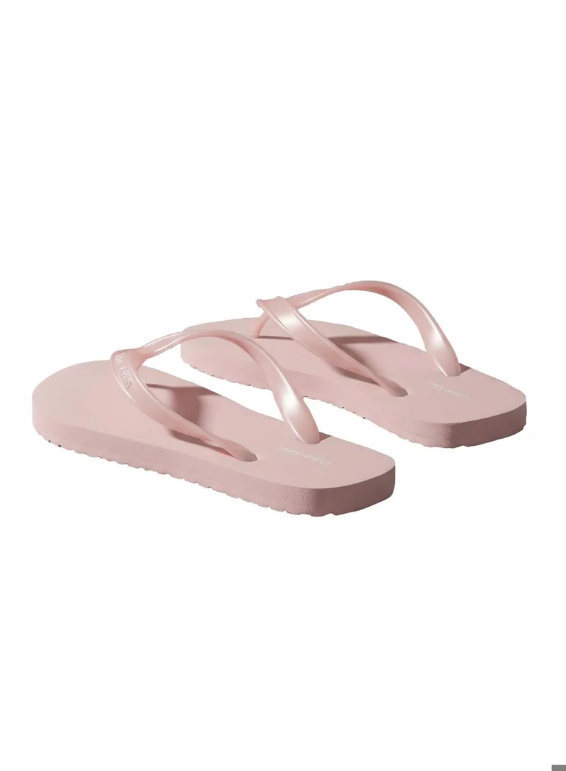 CALVIN KLEIN Potpourri Arwa - Metallic Pearlised Flip Flops for Women | Best Price UAE