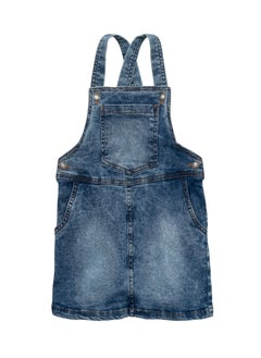 MINOTI Kids Girls Denim Pinafore  - Image 1
