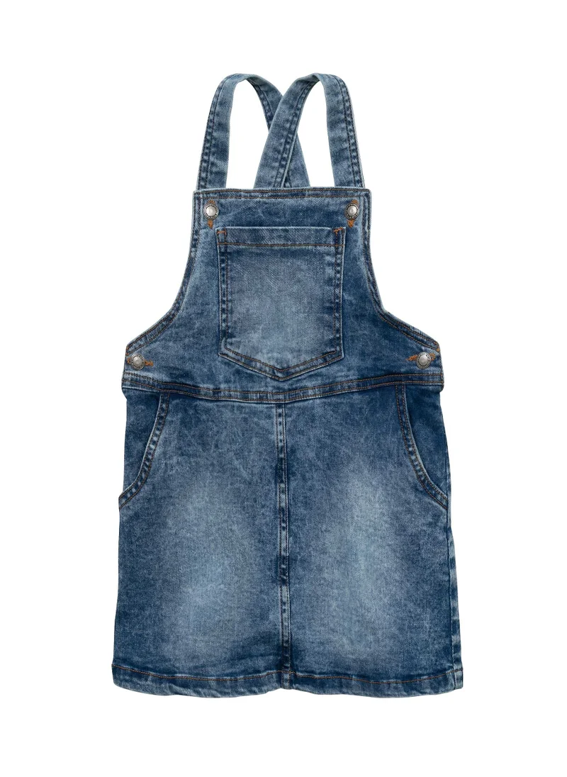 MINOTI Kids Girls Denim Pinafore