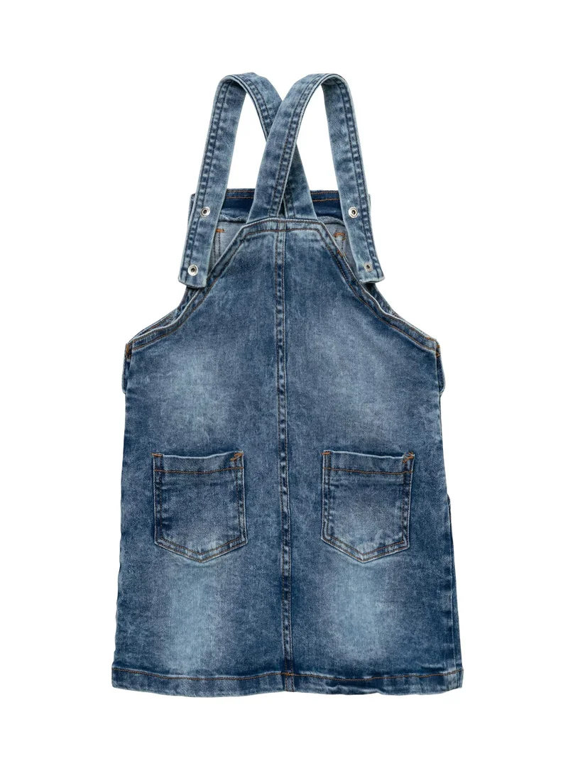 MINOTI Kids Girls Denim Pinafore