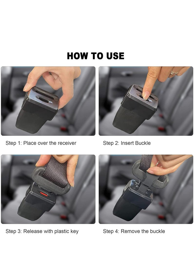 Oasisgalore - 2Pack Car Seat Belt Lock Cover - Prevent Kids or Special Groups from Unbuckle Seat Belts (Universal Fit) - Image 1