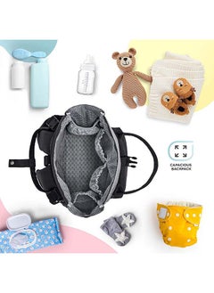 Kinderkraft حقيبة ظهر مون باك للحفاضات - رمادية  - Image 5