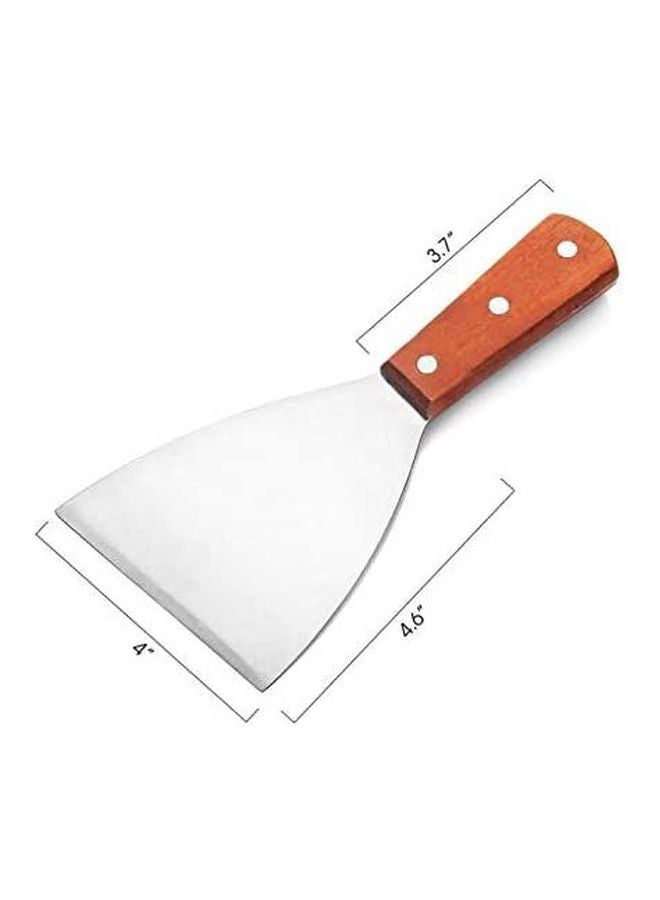 Stainless Steel Baking Scraper Silver/Brown 4x8.3inch  - Image 2