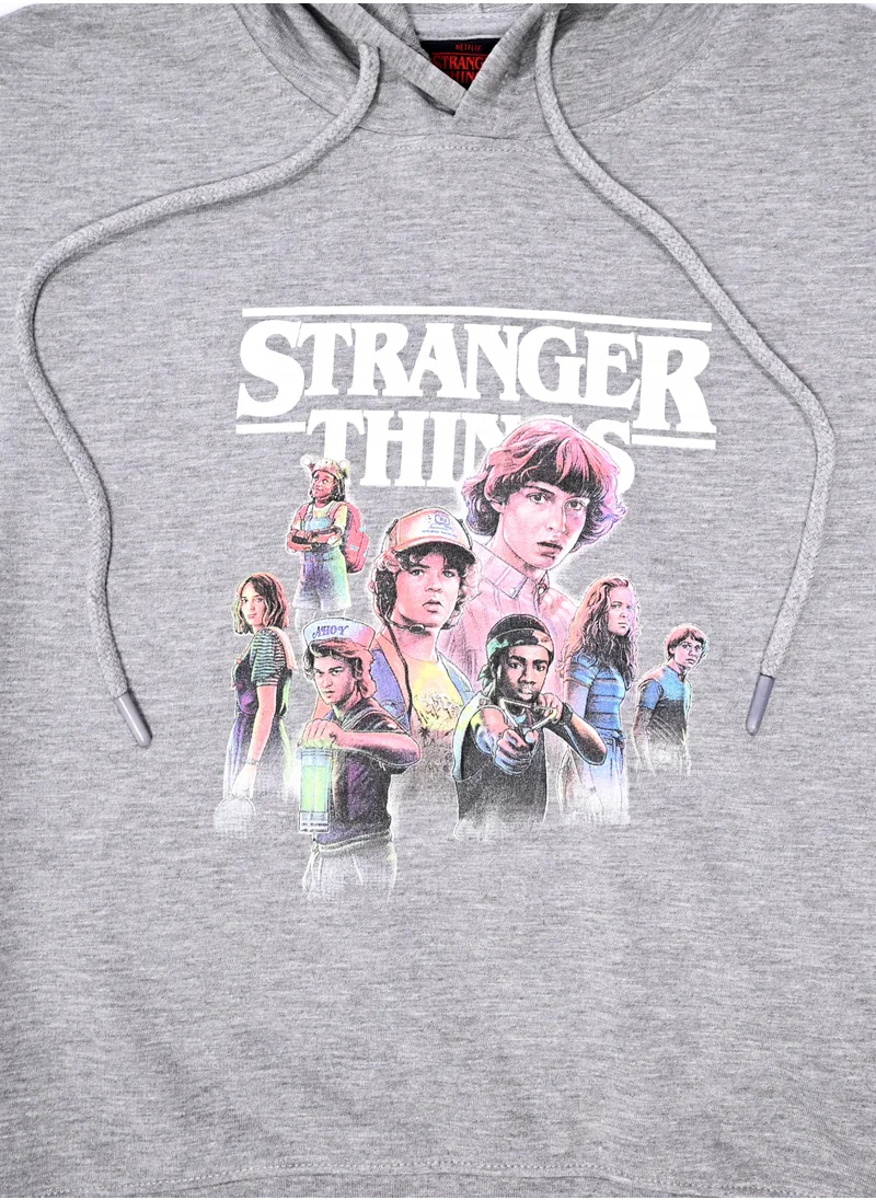 Stranger Things Girls Sleeveless Hooded Sweat Top