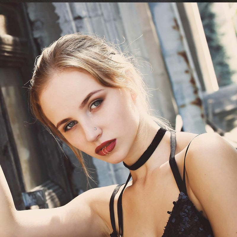 ONESING 35-70 PCS 18G 20G Nose Rings for Women & Men - Gold Hoops, L Shape, Studs & Screw - 316L Surgical Stainless Steel - Image 5