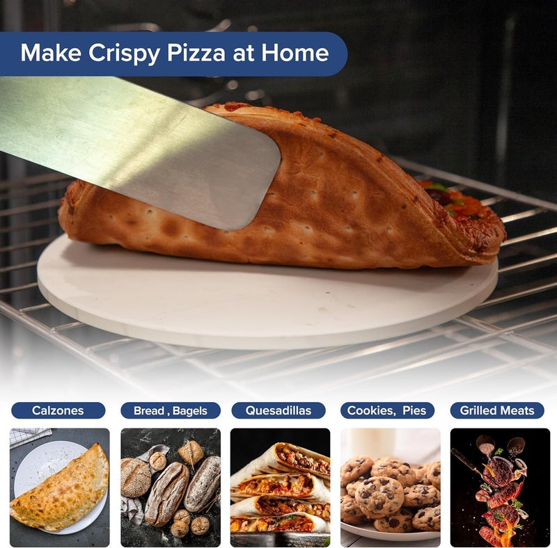 Nuwave 11.5 Inch Pizza Stone, New and Improved .47 Inch Thickness, Durable, Safe Baking Stone for Grill or Oven, Thermal Shock Resistant, Natural Cordierite Baking Stone, 1,472 Â°F Resistant, Round - Image 3