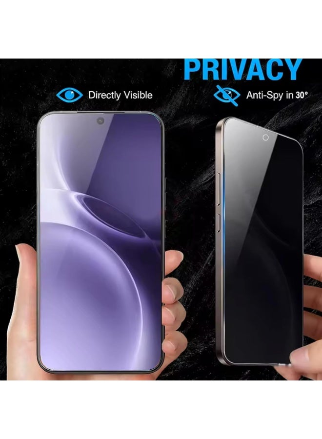 Wechdo 2 in 1 for Vivo V70 FE 5G Premium Tempered Glass Privacy Screen Protector, 1 Pack Front Privacy Screen Protector and 1 Pack Camera Lens Film, with 9H Hardness, Anti-Fingerprint, Anti-Shatter, Bubble-Free & Easy Installation - Image 5