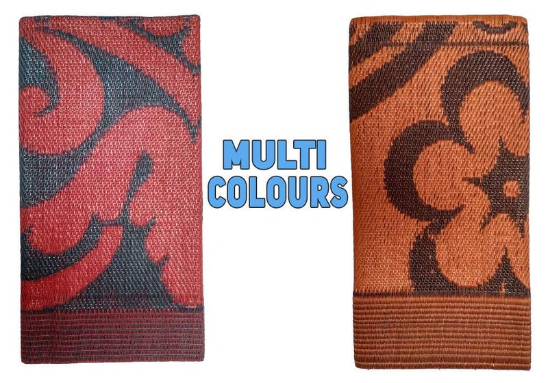 IVAAN Plastic Floor Mat/Chatai - (Multicolour, Random Colour & Design, 4X6 ft) - Image 2
