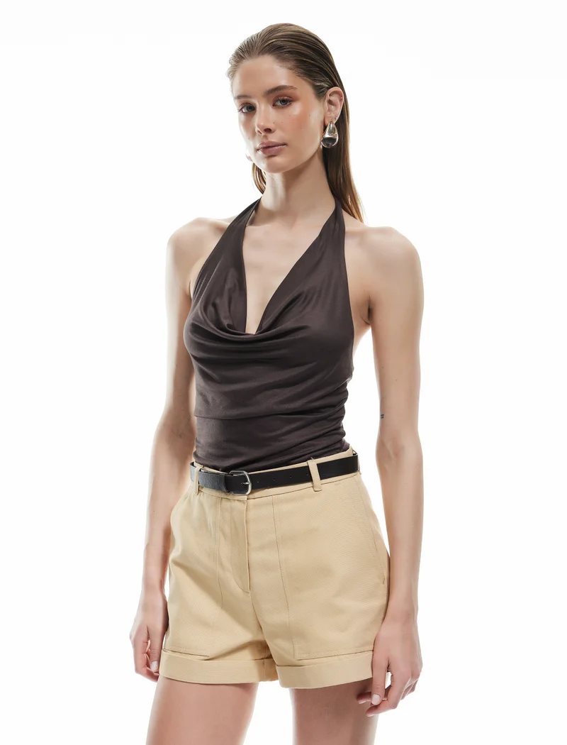 كوتون Cowl Neck Bodysuit